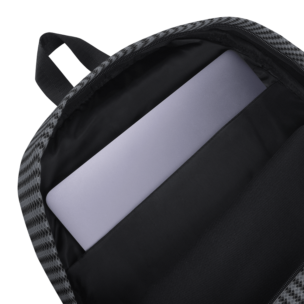 inside details of a Versatile black backpack for daily use or sports activities