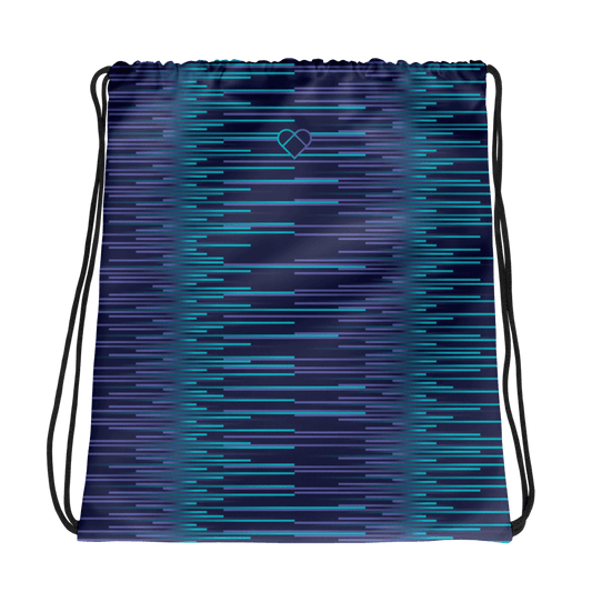 Dark Slate Blue Dual Drawstring Bag - CRiZ AMOR Amor Dual Capsule Collection
