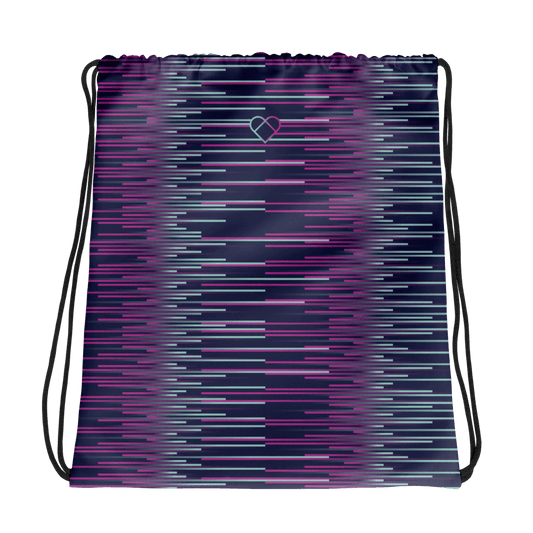 Slate Blue Dual Drawstring Bag - CRiZ AMOR Amor Dual Collection