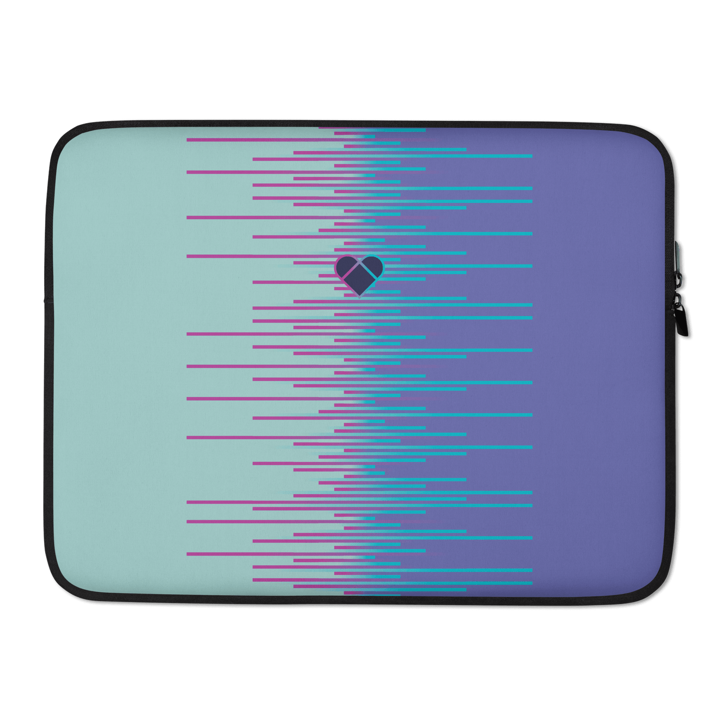 Versatile Laptop Sleeve: Mint & Periwinkle Dual Design 15in