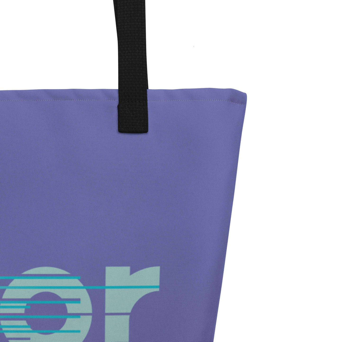 Periwinkle & Fuchsia Pink Amor Dual Tote Bag with Heart Logo