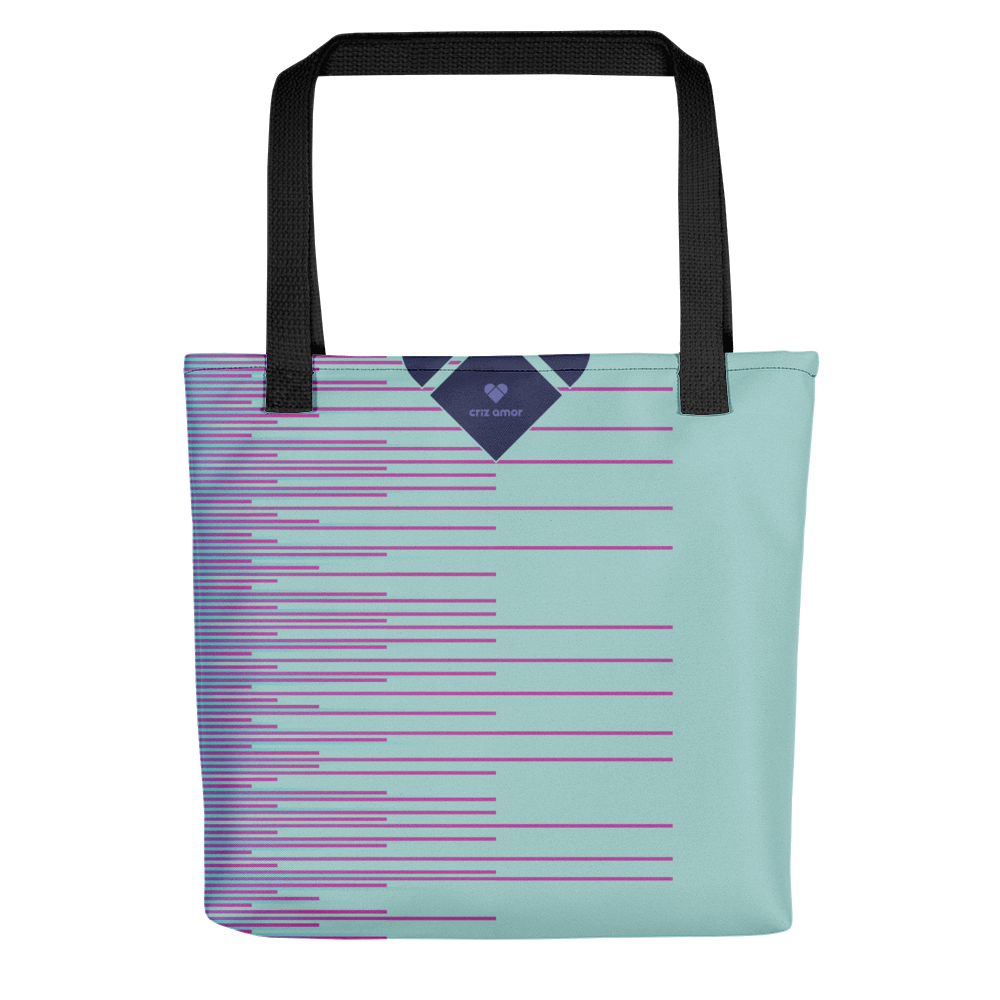 Heart logo detail on Mint Dual Tote Bag