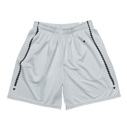 Light Gray Lovogram Mesh Shorts by CRiZ AMOR
