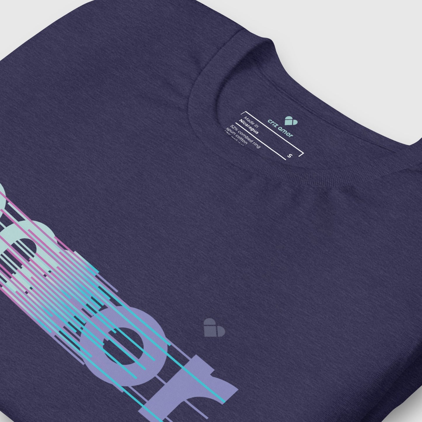 Unique design - Dark Blue Tee AMOR Dual