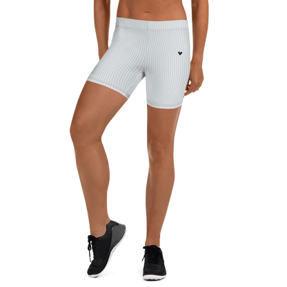 comfy shorts leggings, unique heart logo detail