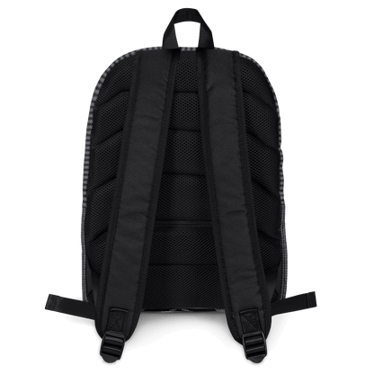 Lovogram Black Backpack by CRiZ AMOR - Stylish and functional designer bag, back view