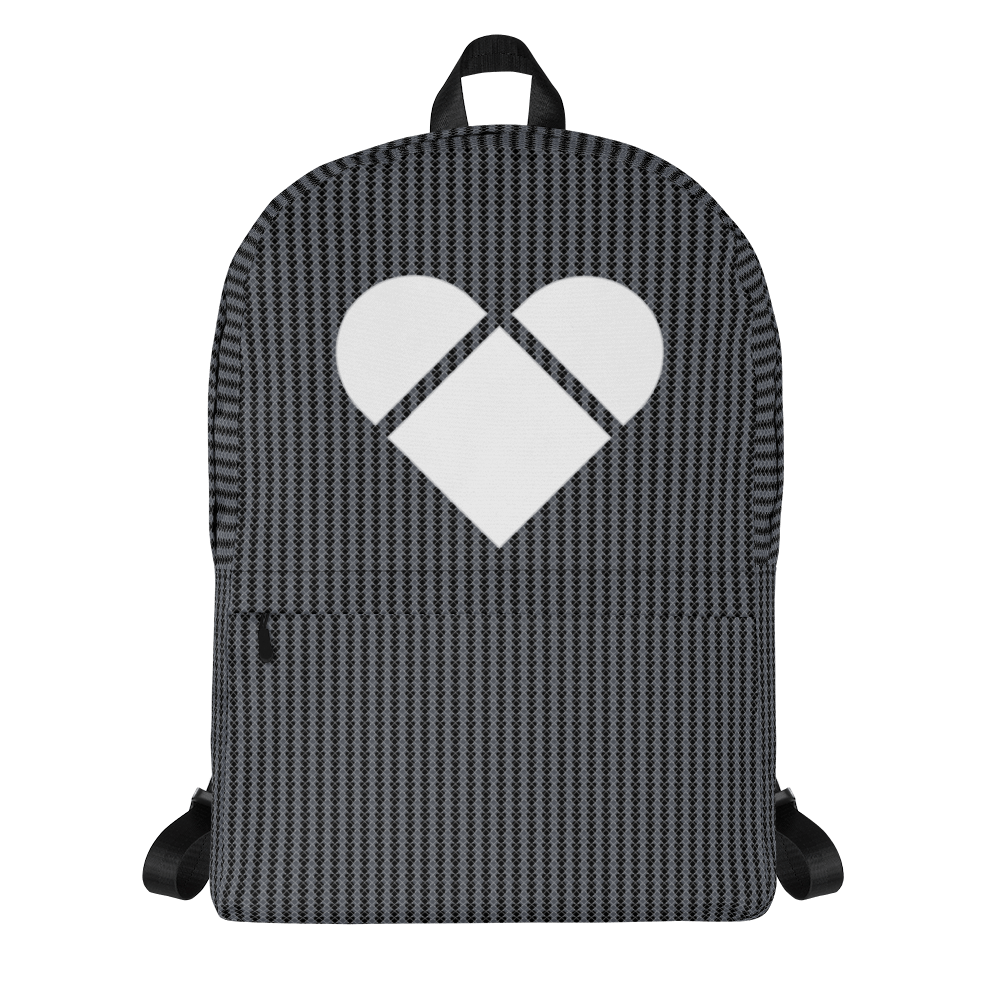 Limited edition CRiZ AMOR backpack, perfect for fashion lovers, black backpack front view