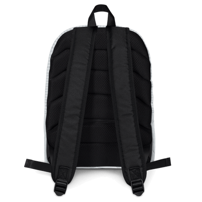 back view Gray Lovogram Backpack with Heart Logo by CRiZ AMOR