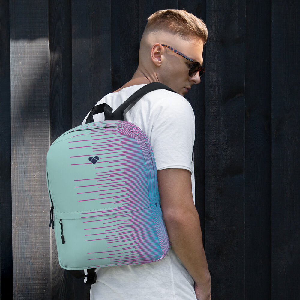 Fashionable Mint and Pink Backpack
