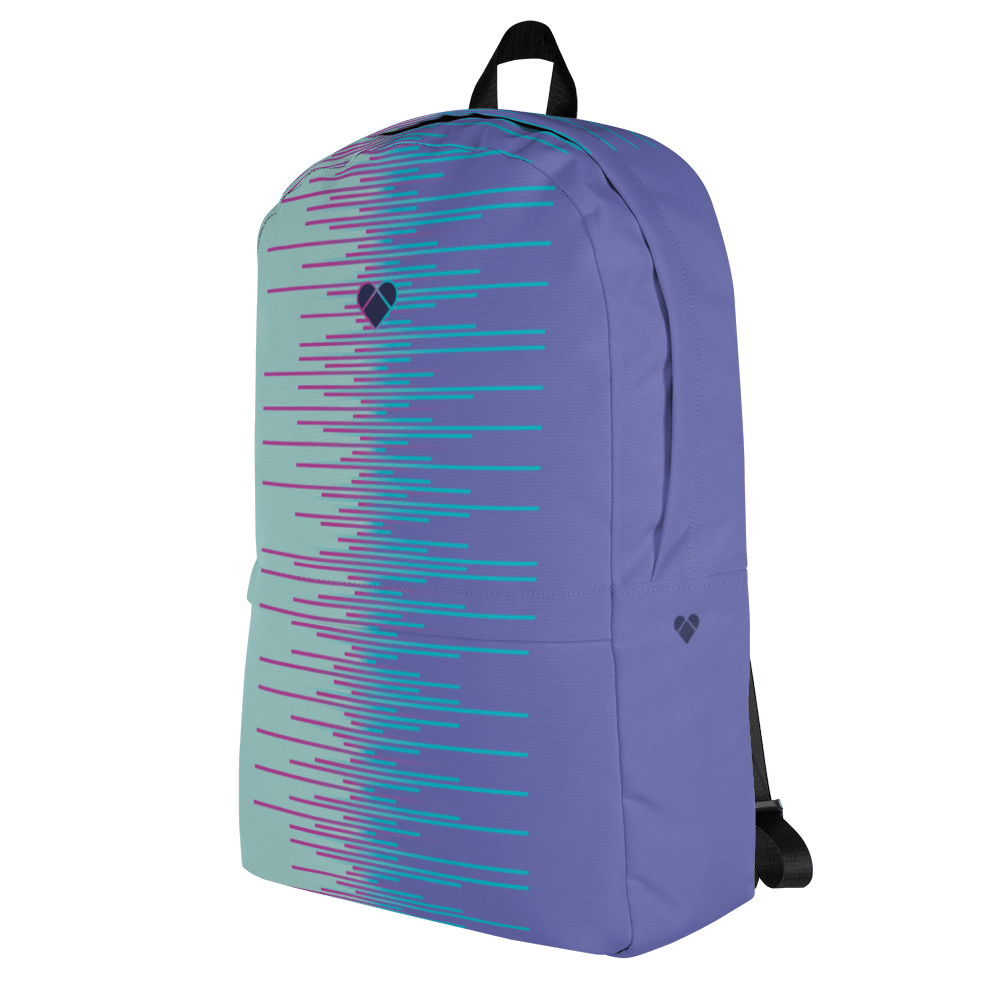 CRiZ AMOR's Vibrant Backpack - Mint & Periwinkle Design