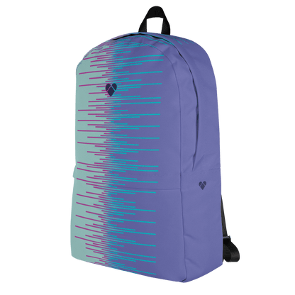 CRiZ AMOR's Vibrant Backpack - Mint & Periwinkle Design