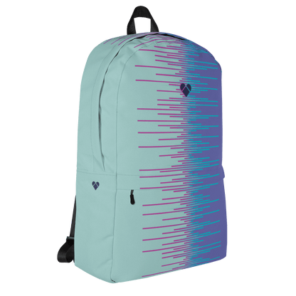 Fashionable Backpack with Mint & Periwinkle Color Scheme