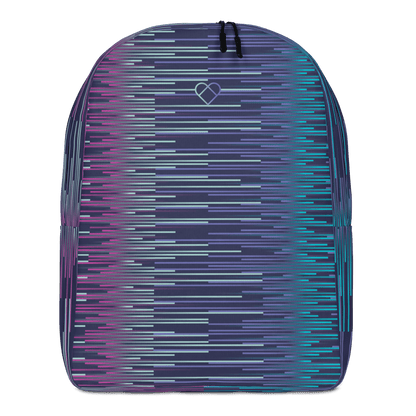 Slate Blue Dual Simplyheart Backpack with Gradient Stripes