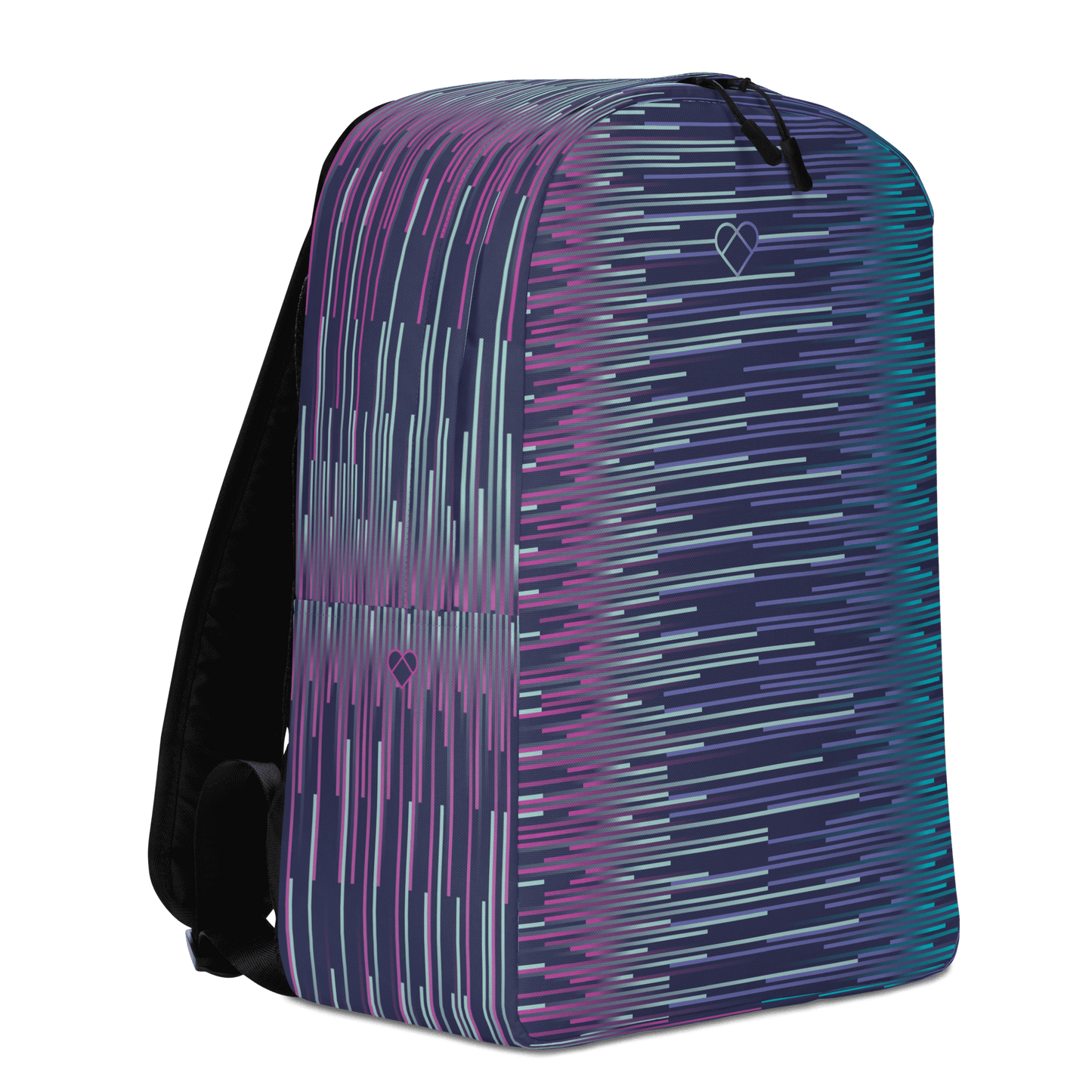 Dark Slate Blue Backpack with Heart Logo