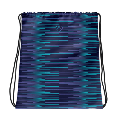 Dark Slate Blue Dual Drawstring Bag - CRiZ AMOR Amor Dual Capsule Collection