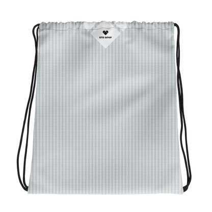 Cozy, chic, and sporty | Light Gray Lovogram Drawstring Bag