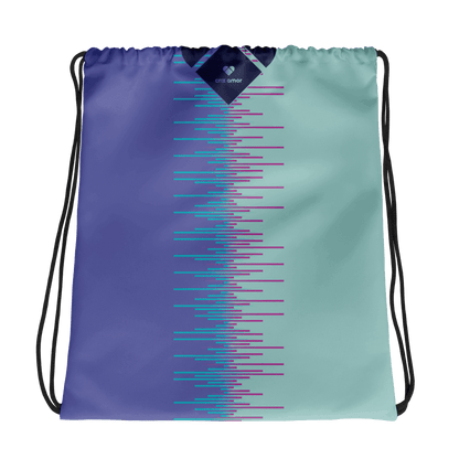 Periwinkle and Mint Fusion Bag with Heart Logo