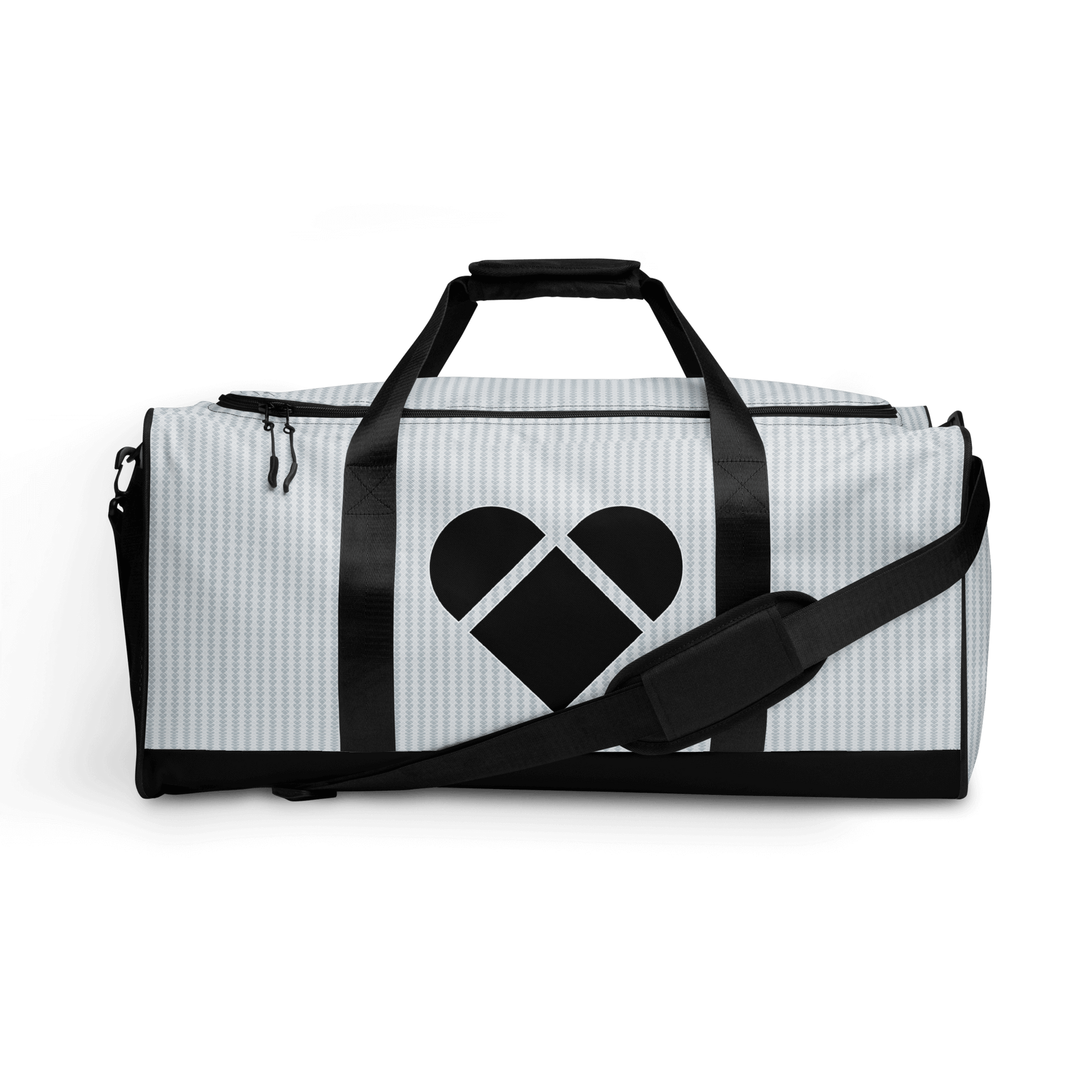Lovogram duffle bag in light gray | Amor Primero Collection, front view