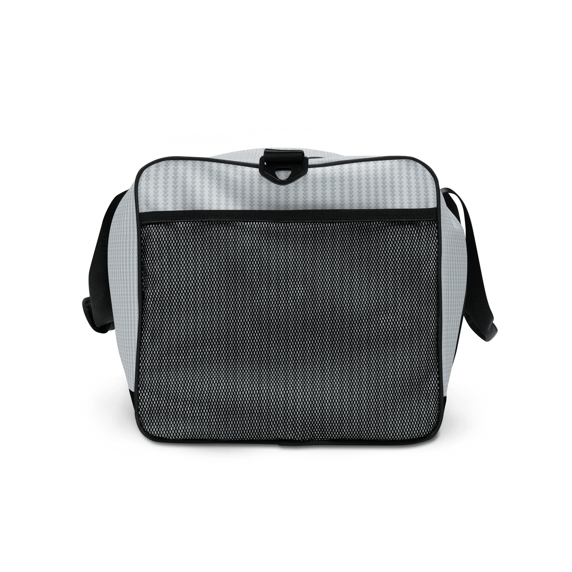 CRiZ AMOR's Misty Gray Lovogram Duffle Bag, net view