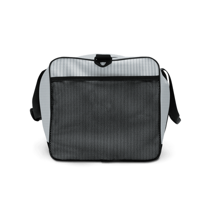 CRiZ AMOR's Misty Gray Lovogram Duffle Bag, net view