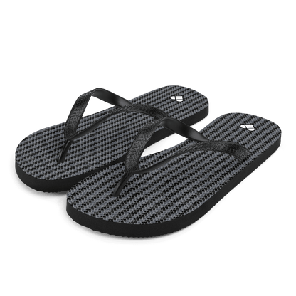 Heart Patterned Black Flip Flops | CRiZ AMOR Capsule Collection