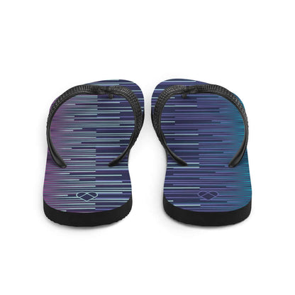 Unisex Flip Flops with Gradient Stripes | CRiZ AMOR's Amor Dual Collection