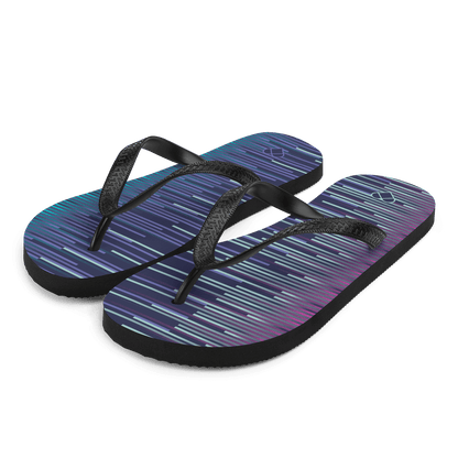 Heart Logo Slate Blue Flip Flops | Stylish Unisex Footwear by CRiZ AMOR