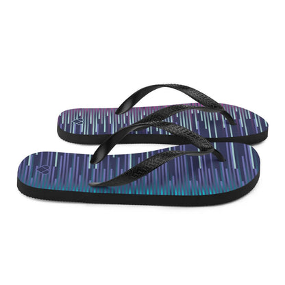 Chic Slate Blue Flip Flops | CRiZ AMOR's Unique Unisex Footwear