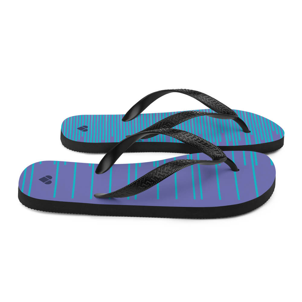 Periwinkle Flip Flops for Beach and Gym