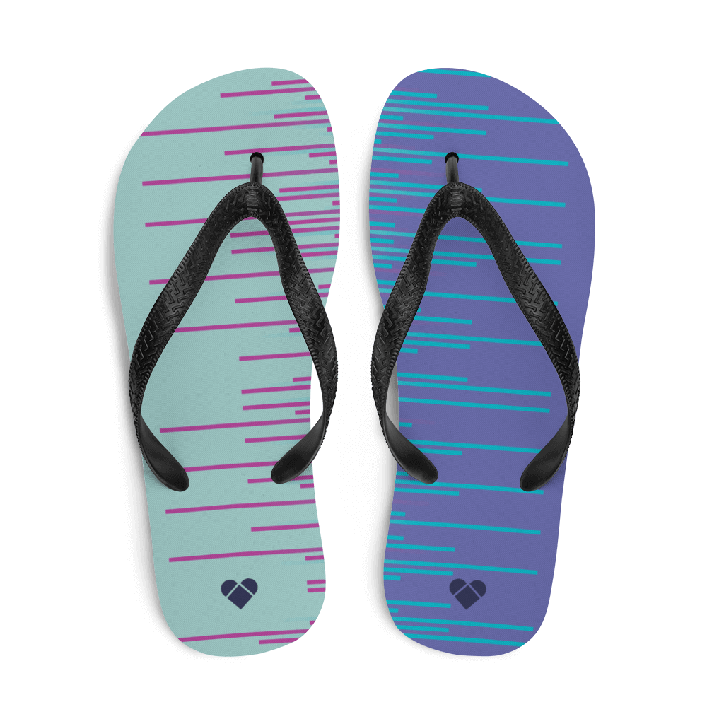 Amor Dual Collection Flip Flops - Gradient Stripes