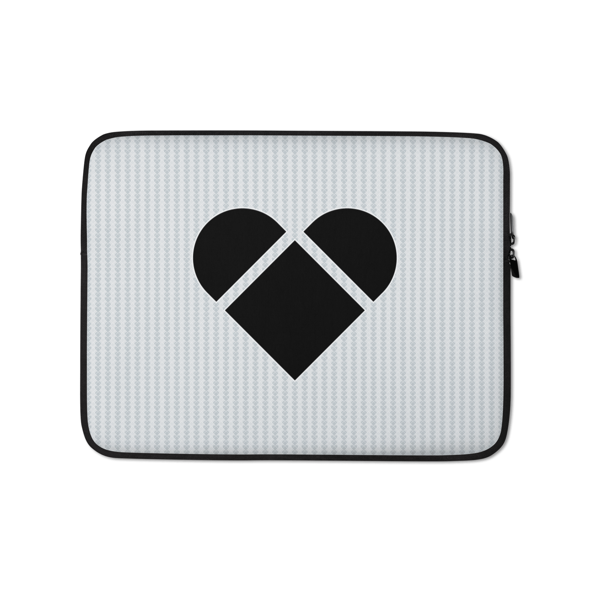 13 inch Light gray Lovogram laptop sleeve from CRiZ AMOR's Amor Primero Capsule Collection