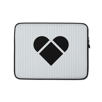 13 inch Light gray Lovogram laptop sleeve from CRiZ AMOR's Amor Primero Capsule Collection