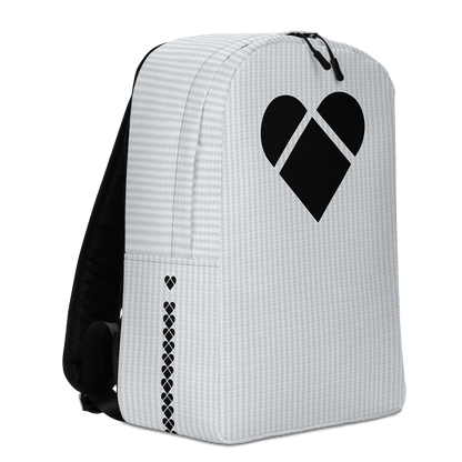 Heart Patterned Light Gray Backpack for Active Lifestyles