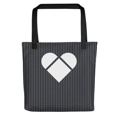Designer Lovogram Tote Bag, big white heart