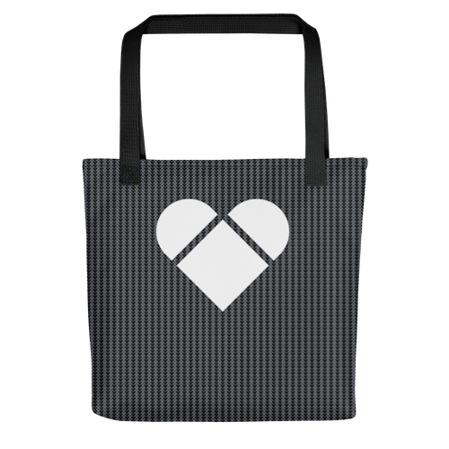 Black Lovogram White Heart Tote Bag | Accessories