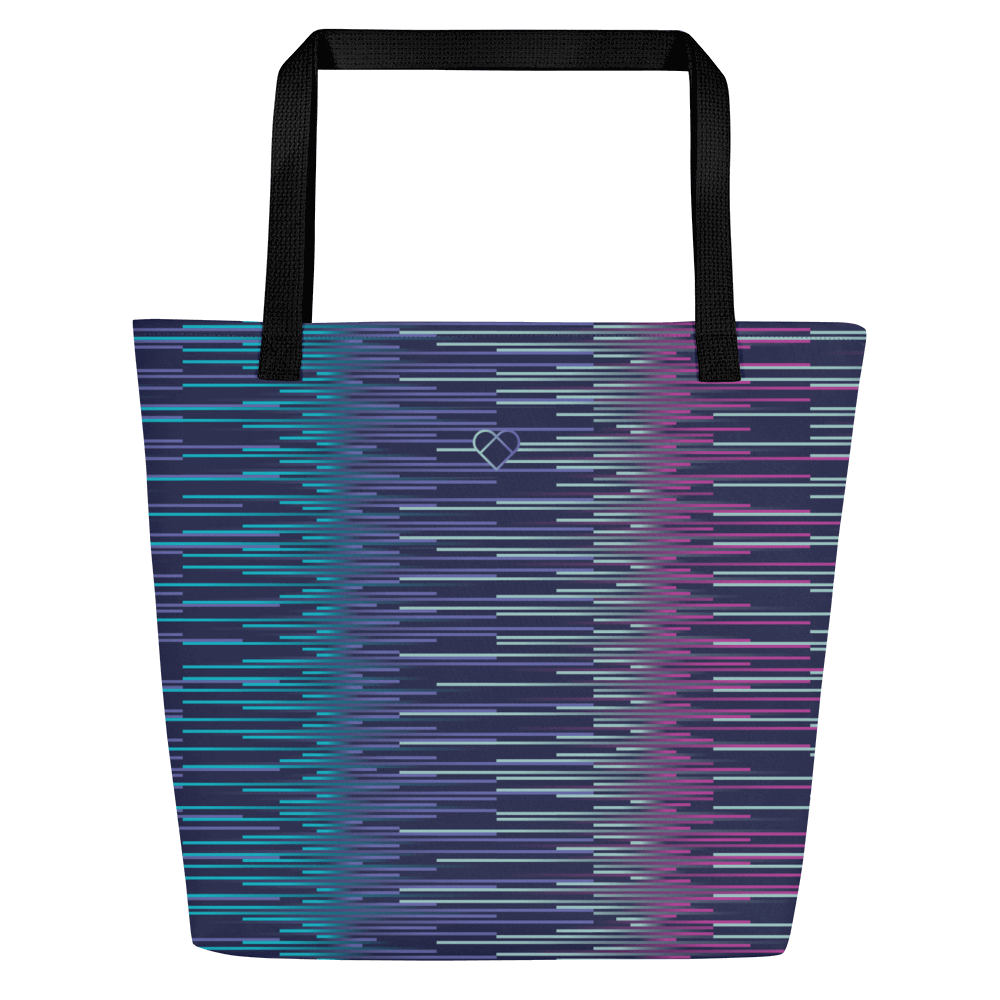 Genderless Tote Bag with Gradient Stripes – CRiZ AMOR