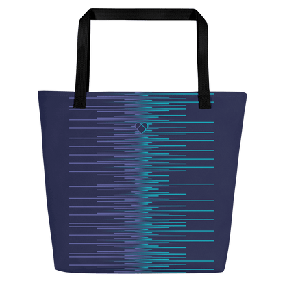 Unisex Tote Bag in Dark Slate Blue with Heart Logo by CRiZ AMOR