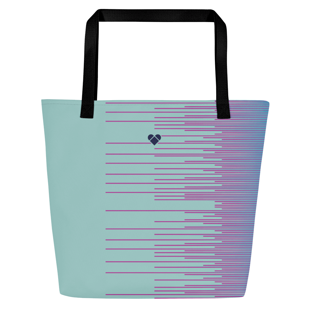 Fashionable Mint and Pink Tote Bag - Amor Dual Collection