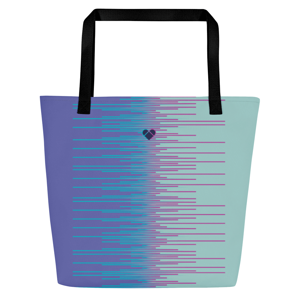 Designer Mint & Periwinkle Tote Bag - Amor Dual Collection