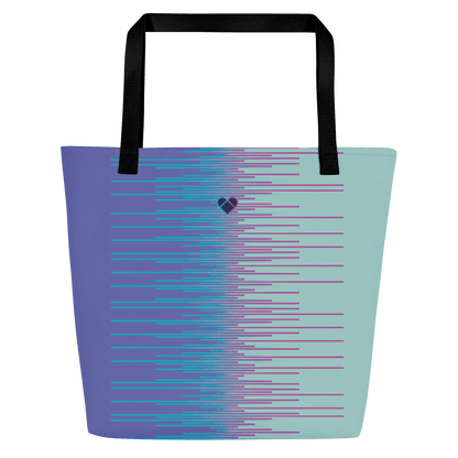 Designer Mint & Periwinkle Tote Bag - Amor Dual Collection
