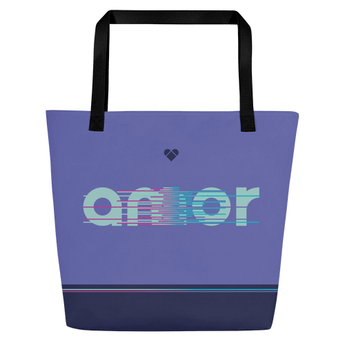 Periwinkle & Fucsia Pink Dual Large Tote Bag Amor | Accessories