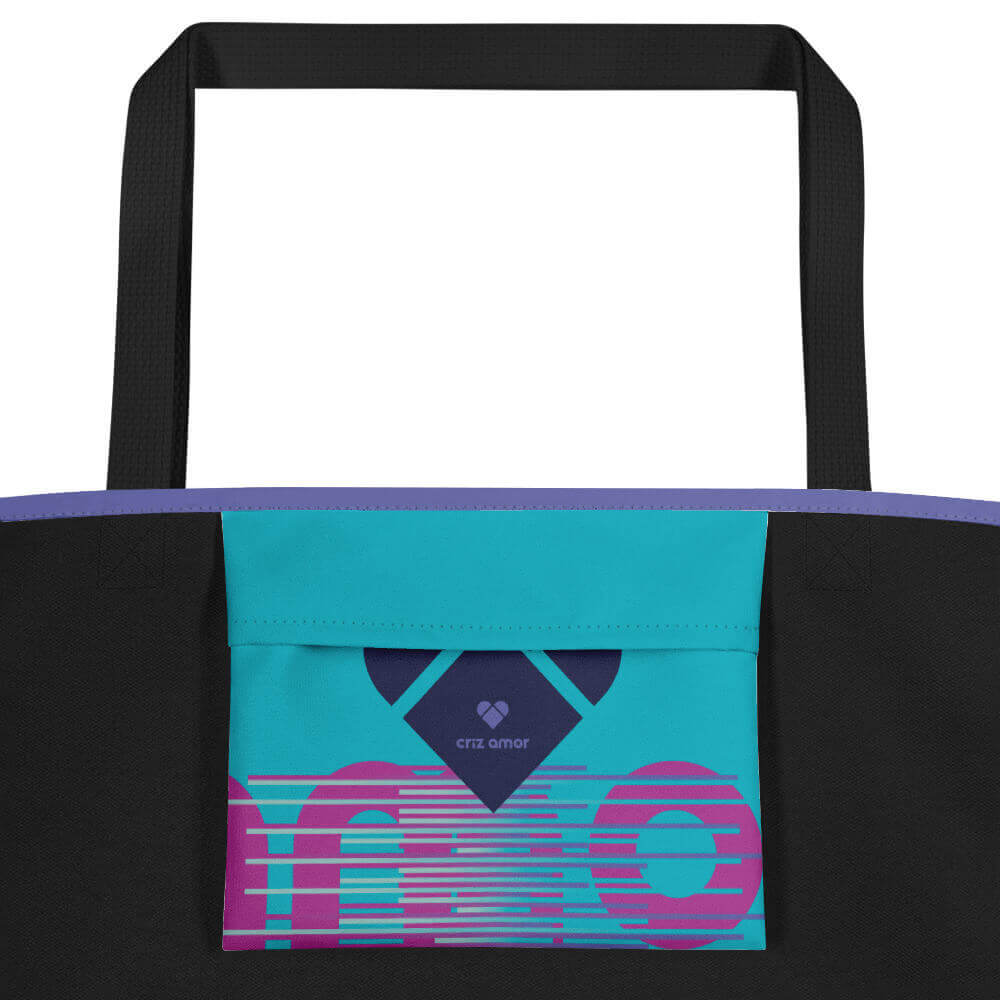 Tote Design with 'Amor' Logo in Bold Colors