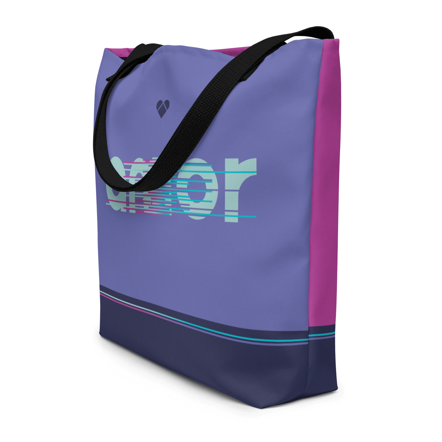 Amor Capsule Collection Tote Bag in Periwinkle & Fucsia Pink