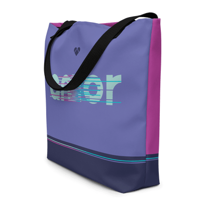Amor Capsule Collection Tote Bag in Periwinkle & Fucsia Pink