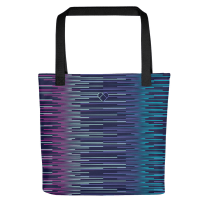 Slate Blue Fusion Dual Tote Bag by CRiZ AMOR: Fuchsia and Mint Accents