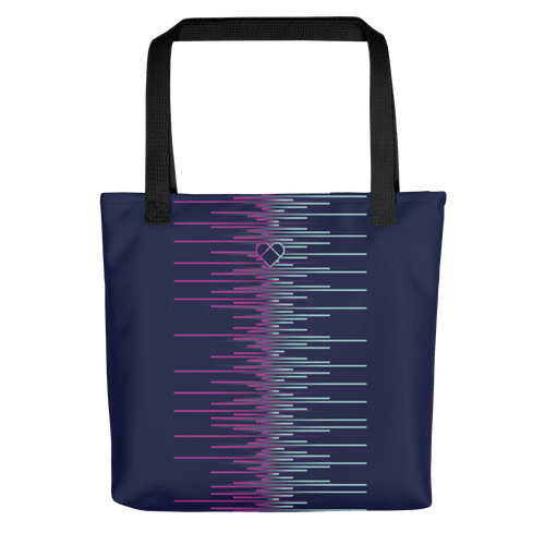 Dark Slate Blue Center Dual Tote Bag | Accessories
