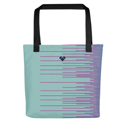 Mint Dual Tote Bag with heart logo, CRiZ AMOR fashion