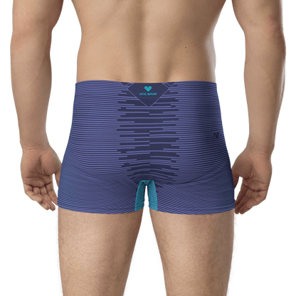 Gradient Men's Boxer Briefs: Turquoise to Dark Slate Blue