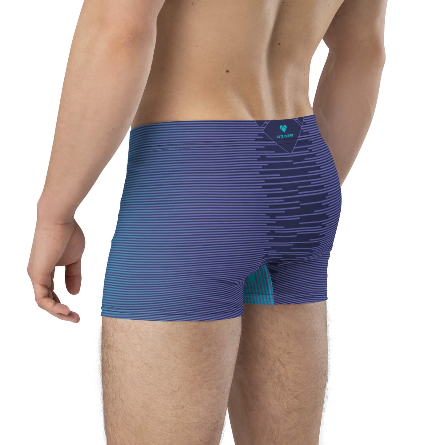 Turquoise to Dark Slate Blue Boxer Briefs