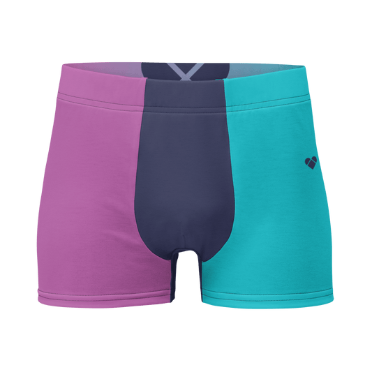 Turquoise & Fucsia Boxer Briefs - CRiZ AMOR Designer Underwear